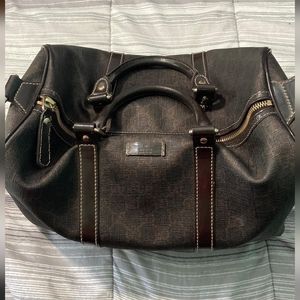 Brown Gucci Monogram Boston Bag